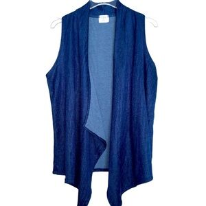 Misia Sleeveless Wrap Around Sweater Blue Size S-CH